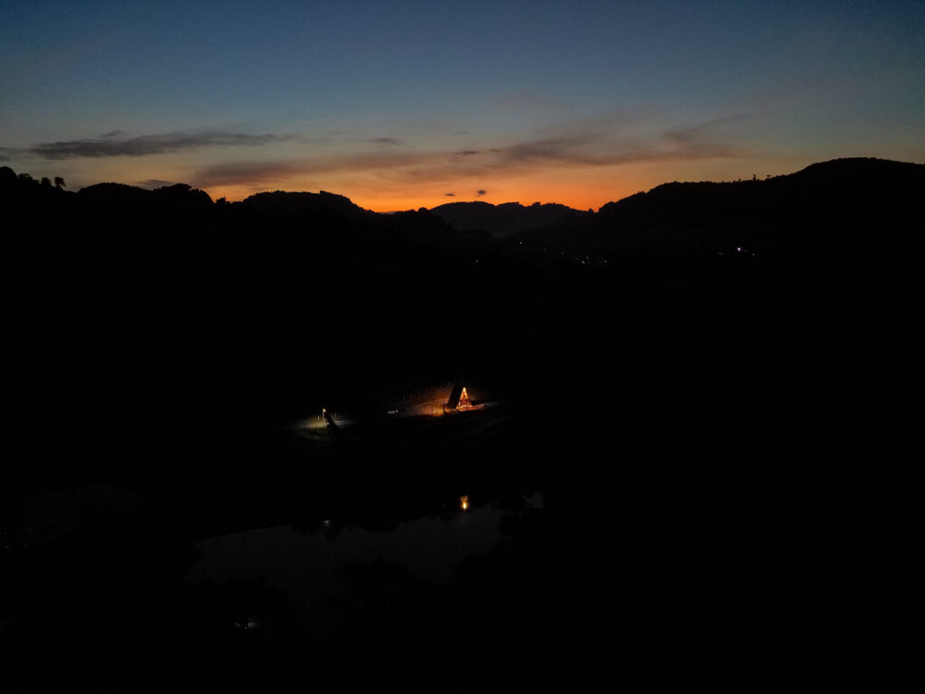 Paz e tranquilidade no refúgio entre rios